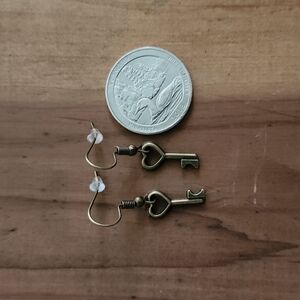 Vintage Key Earrings